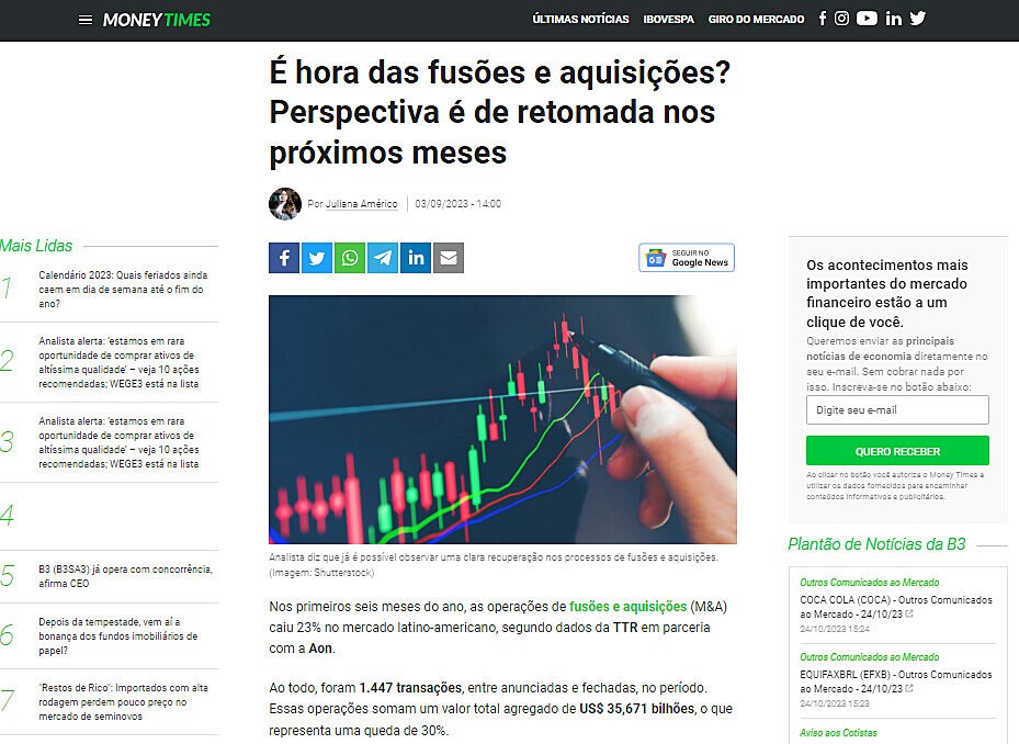  hora das fuses e aquisies? Perspectiva  de retomada nos prximos meses